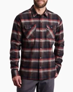 Dillingr Flannel - Men's -Outdoor Clothing Shop 1010980682 Kuhl DillingrFlannel BurntKoal Mens Front
