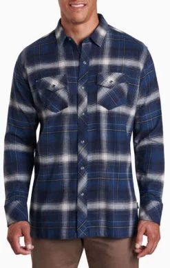 Lowdown Flannel - Men's -Outdoor Clothing Shop 1010990244 Kuhl LowdownFlannel RawUmber M Front 2
