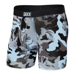 Saxx Vibe Boxer Brief - Men's -Outdoor Clothing Shop 1030580805 Saxx VibeBoxerBrief BlueCamoFlora Mens Front