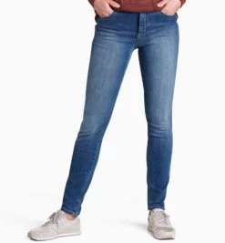 Kontour Flex Denim Skinny 9" - Women's -Outdoor Clothing Shop 1035971501 Kuhl 9inKontourFlexDenimSkinny VintageBlue Wmns Front