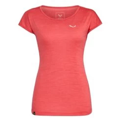 SALEWA Puez Melange Dry Short-Sleeve Tee - Women's -Outdoor Clothing Shop 1035989940 Salewa PuezMelangeDrySSTee RoseRedMelange Wmns Front