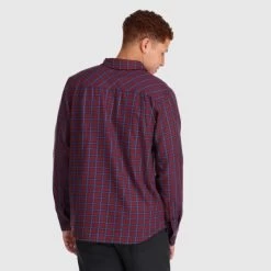 Outdoor Clothing Shop -Outdoor Clothing Shop 1035996810 OR FeedbackLightweightFlannelShirt KalamataPlaid Mens Rear