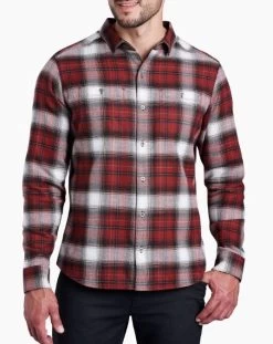 Law Flannel - Men's 11 Law Flannel - Men's -Outdoor Clothing Shop 1035998885 Kuhl LawFlannel Oxblood Mens Front