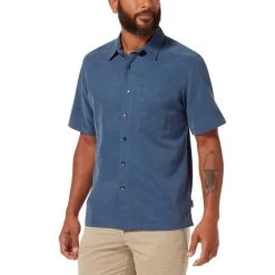 Royal Robbins Desert Pucker Dry Short-Sleeve - Men's 5 Royal Robbins Desert Pucker Dry Short-Sleeve - Men's -Outdoor Clothing Shop 1036001070 RoyalRobbins DesertPuckerDryShortSleeve CollinsBlue Mens Front