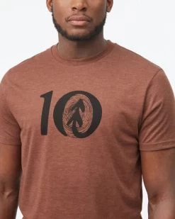 Tentree Woodgrain Ten T-Shirt - Men's 6 Tentree Woodgrain Ten T-Shirt - Men's -Outdoor Clothing Shop 1036002051 TenTree WoodgrainTenTShirt SepiaHeather Mens Front