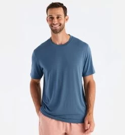 Bamboo Motion Tee - Men's 12 Bamboo Motion Tee - Men's -Outdoor Clothing Shop 1036005499 Freefly BambooMotionTee SlateBlue Mens Front