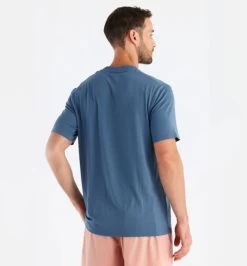Bamboo Motion Tee - Men's 13 Bamboo Motion Tee - Men's -Outdoor Clothing Shop 1036005499 Freefly BambooMotionTee SlateBlue Mens Rear
