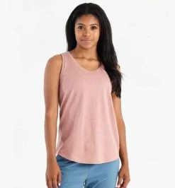 Bamboo Heritage Tank - Women's 8 Bamboo Heritage Tank - Women's -Outdoor Clothing Shop 1036005580 Freefly BambooHeritageTank HeatherlLightSangria Wmns Front