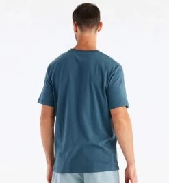Bamboo Heritage Short-Sleeve Henley - Men's 7 Bamboo Heritage Short-Sleeve Henley - Men's -Outdoor Clothing Shop 1036005615 Freefly BambooHeritageShortSleeveHenley SlateBlue Mens Rear
