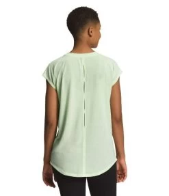 The North Face Wander Slitback Short-Sleeve - Women's -Outdoor Clothing Shop 1036007278 TheNorthFace WanderSlitbackShortSleeve LimeCreamHeather Wmns Rear