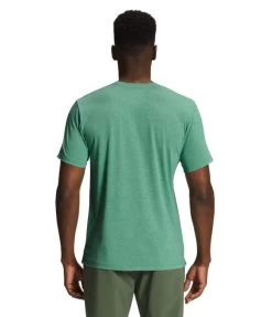 The North Face Wander Short-Sleeve - Men's 9 The North Face Wander Short-Sleeve - Men's -Outdoor Clothing Shop 1036007374 TheNorthFace WanderShortSleeve DeepGrassGreenHeather Mens Rear