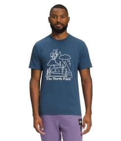 The North Face Short-Sleeve Places We Love Tee - Men's -Outdoor Clothing Shop 1036007438 TheNorthFace SSPlacesWeLoveTee ShadyBlue Mens Front