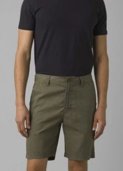 Prana Furrow Short - Men's -Outdoor Clothing Shop 1036009287 Prana FurrowShort8Inch CargoGreen Mens Front