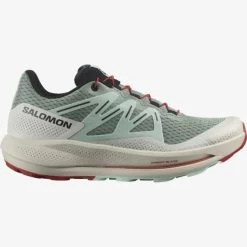 Salomon Pulsar Trail - Women's -Outdoor Clothing Shop 1036011369 Salomon PulsarTrail LillyPadBleachedAquaHotSauce Wmns Side
