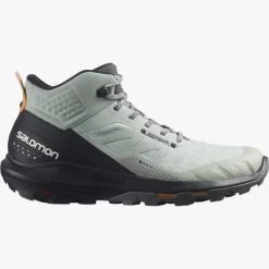 Salomon Outpulse Mid GTX - Men's -Outdoor Clothing Shop 1036011423 Salomon OutpulseMidGTX WroughtIronBlackVibrantOrange Mens Side