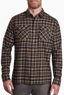 Dillingr Flannel - Men's -Outdoor Clothing Shop Kuhl DillingrFlannel DarkEarth M Front